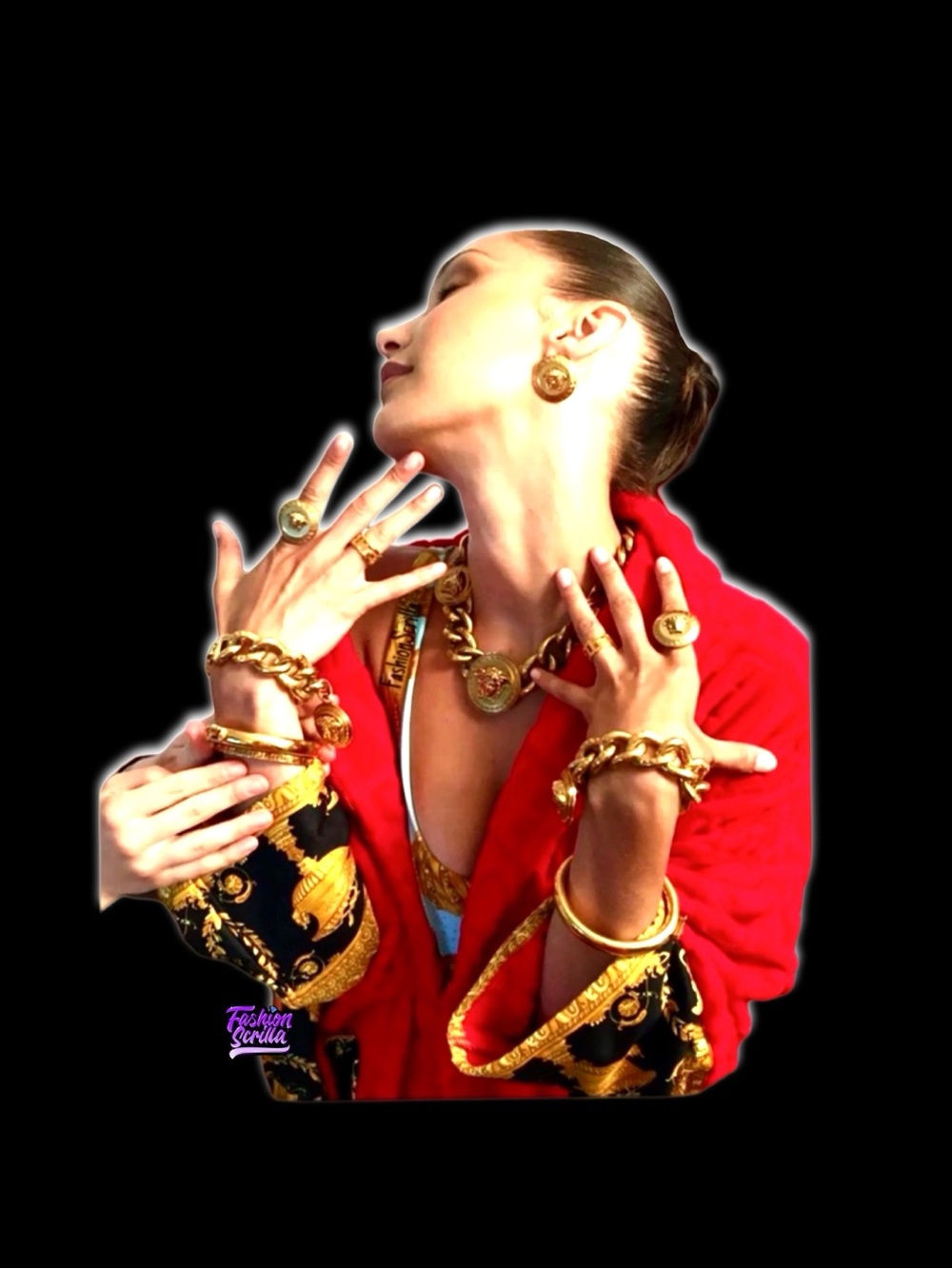 Versace Medusa Medallion Gold XL Chain Link Runway Editorial Necklace - Picture 16 of 16